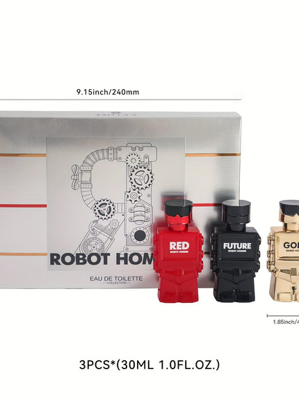 KissICON 3PCS Perfume Gift Set KissIcon Robot Men Gift Set - Long Lasting
