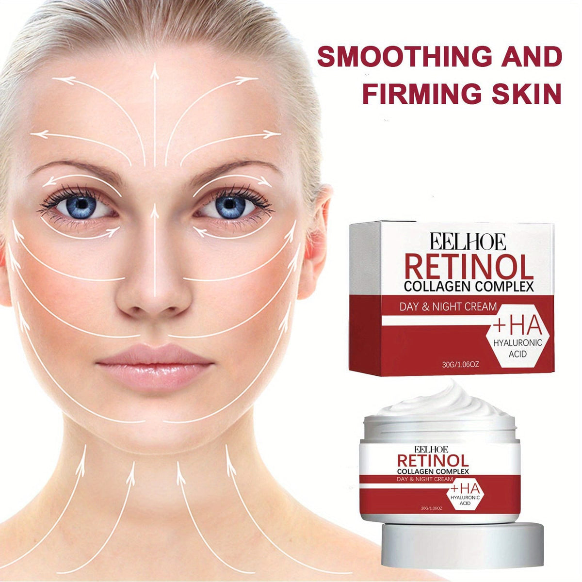 KissICON 3pcs Retinol Collagen Firming Face Cream Vitamin C Moisturizer
