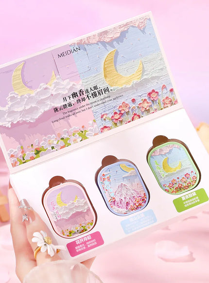 KissICON 3pcs Solid Perfume Gift Set for Women Long Lasting
