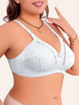 KissICON 3pcs Women's Elegant Front Bow Bra – No Underwire Mesh