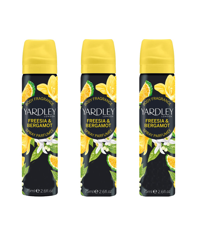 KissICON 3pcs Yardley Freesia Bergamot Uplifting Floral Mist