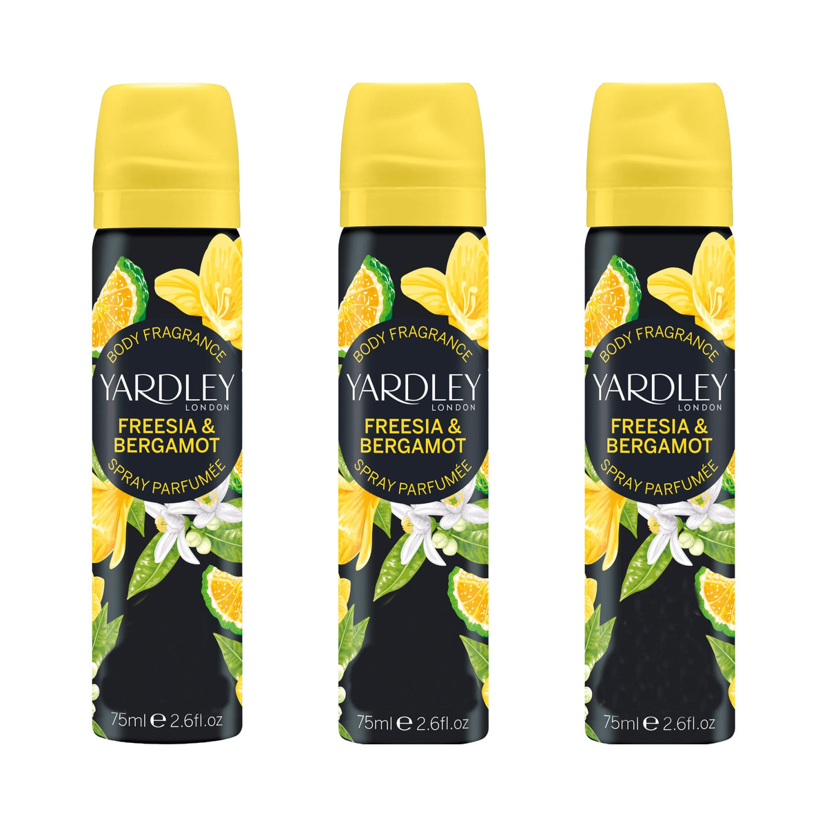 KissICON 3pcs Yardley Freesia Bergamot Uplifting Floral Mist