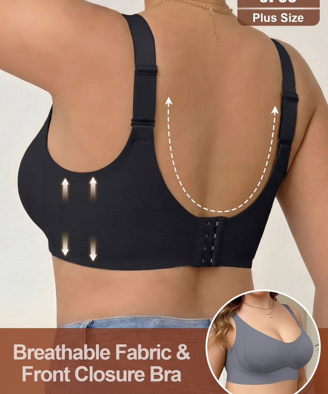 KissICON 3pk Curve Support Seamless Sports Bra