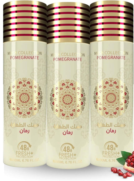 KissICON 3X GO Pomegranate Deo 200ml Musk Pomegranate Body Mist Bundle Fruity
