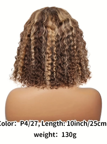 KissICON #4/27 / 10inch Kissicon Curly Bob Wig 13x4 Lace