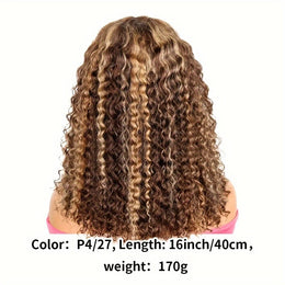 KissICON #4/27 / 16inch Kissicon Curly Bob Wig 13x4 Lace