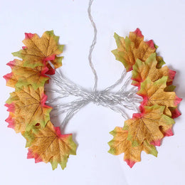 KissICON 4 / 6M 40Led-USB 2/3/6M Christmas Decoration Artificial Maple Leaf Leaves LED Light String Lantern Garland Home Party DIY Deco Halloween New Yea