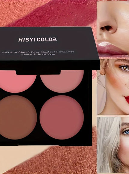 KissICON 4-color blush 4color Waterproof Blush Natural 3d Finish
