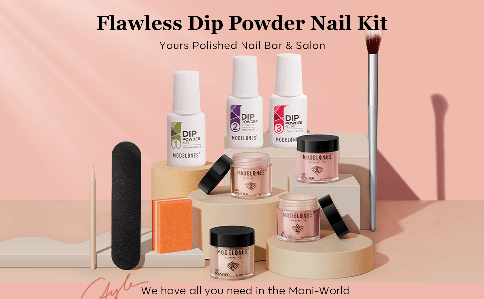 KissICON 4 Colors KissIcon Modelones Dip Powder Kit Starter - Beginner