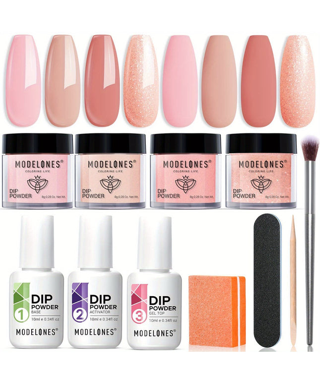 KissICON 4 Colors KissIcon Modelones Dip Powder Kit Starter - Beginner