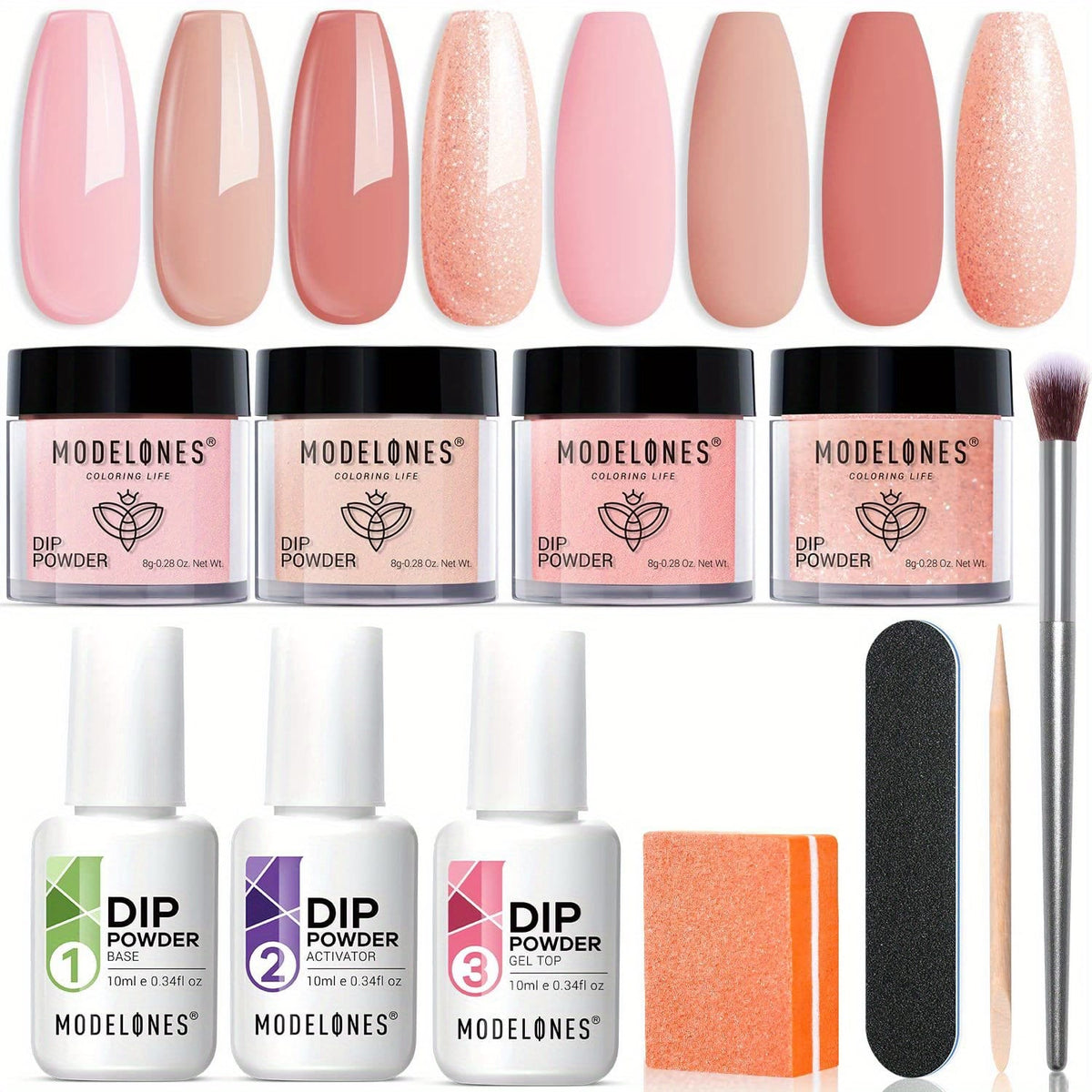 KissICON 4 Colors KissIcon Modelones Dip Powder Kit Starter - Beginner