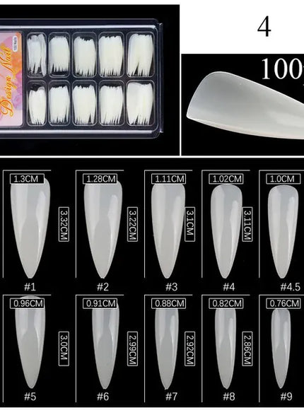 KissICON 4 KissIcon 100Pcs Semi Frosted Clear Nails - Full