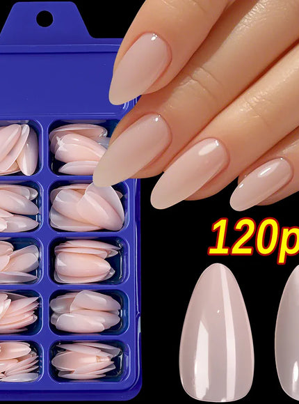KissICON 4 KissIcon 120Pcs Glossy Black Full Cover Reusable Nails