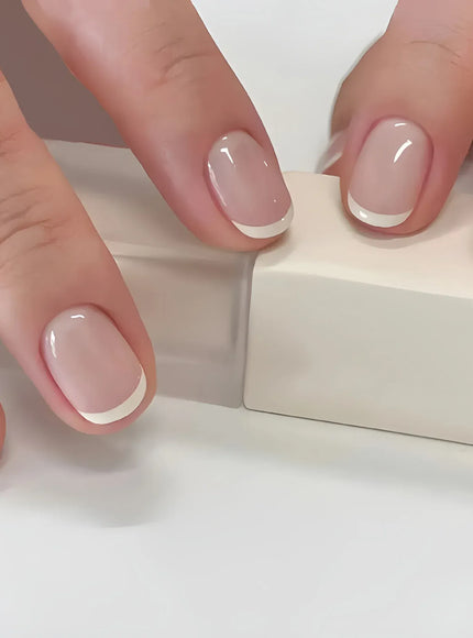 KissICON 4 KissIcon 24Pcs French Tip Nails - Solid Color