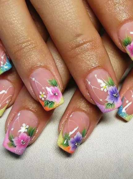 KissICON 4 KissIcon French Press On Nails 24Pcs Self Adhering