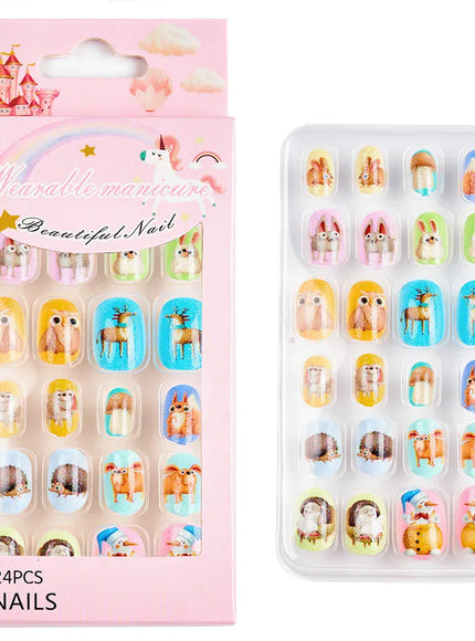KissICON 4 KissIcon Kids Cartoon Nail Tips - Detachable Press