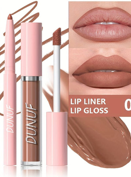 KissICON 4# KissIcon Matte Lip Set Lipstick Lipliner - Waterproof
