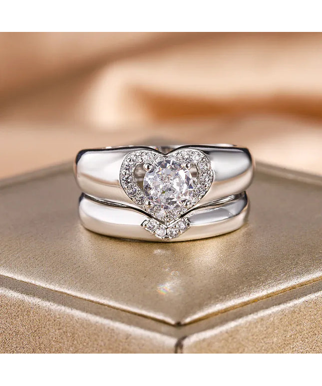 KissICON 4 KissIcon S925 Silver Zircon Ring For Women Engagement Gift