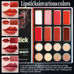 KissICON 4 Pages-55 Colors Book Makeup 55color Pro Makeup Palette Eyeshadow Lips