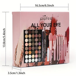 KissICON 40 Color Eyeshadow Palette 40color Eyeshadow Brush Eyeliner Beginner Makeup Gift Set