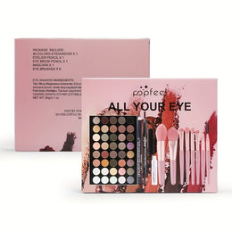 KissICON 40 Color Eyeshadow Palette 40color Eyeshadow Brush Eyeliner Beginner Makeup Gift Set