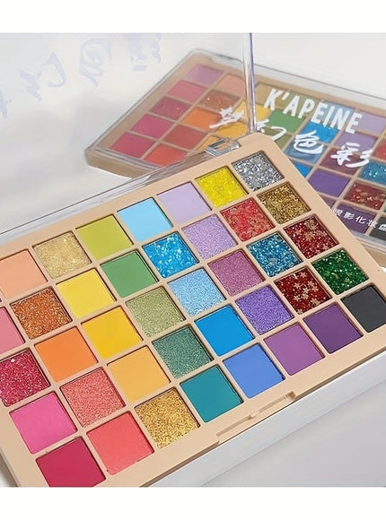 KissICON 40 Colors Kapeine 40color Rainbow Eyeshadow Matte Glitter