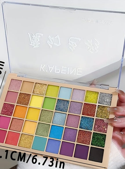 KissICON 40 Colors Kapeine 40color Rainbow Eyeshadow Matte Glitter