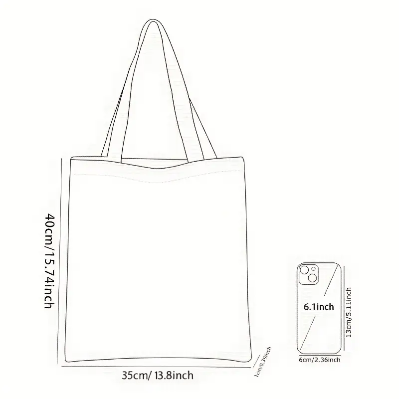KissICON 40cm/15.75inch35cm/13.78inch Custom DoubleSided Photo Tote Bag Your Memories Everywhere