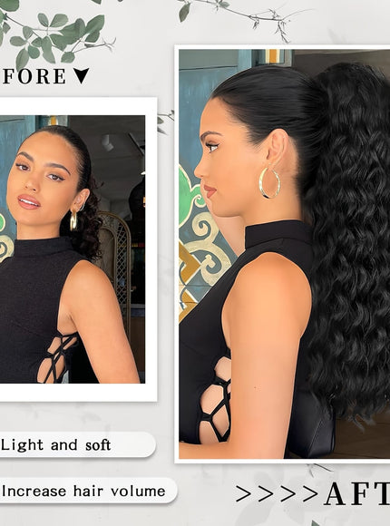 Curly Ponytail Clip In Extension 20 Inch -