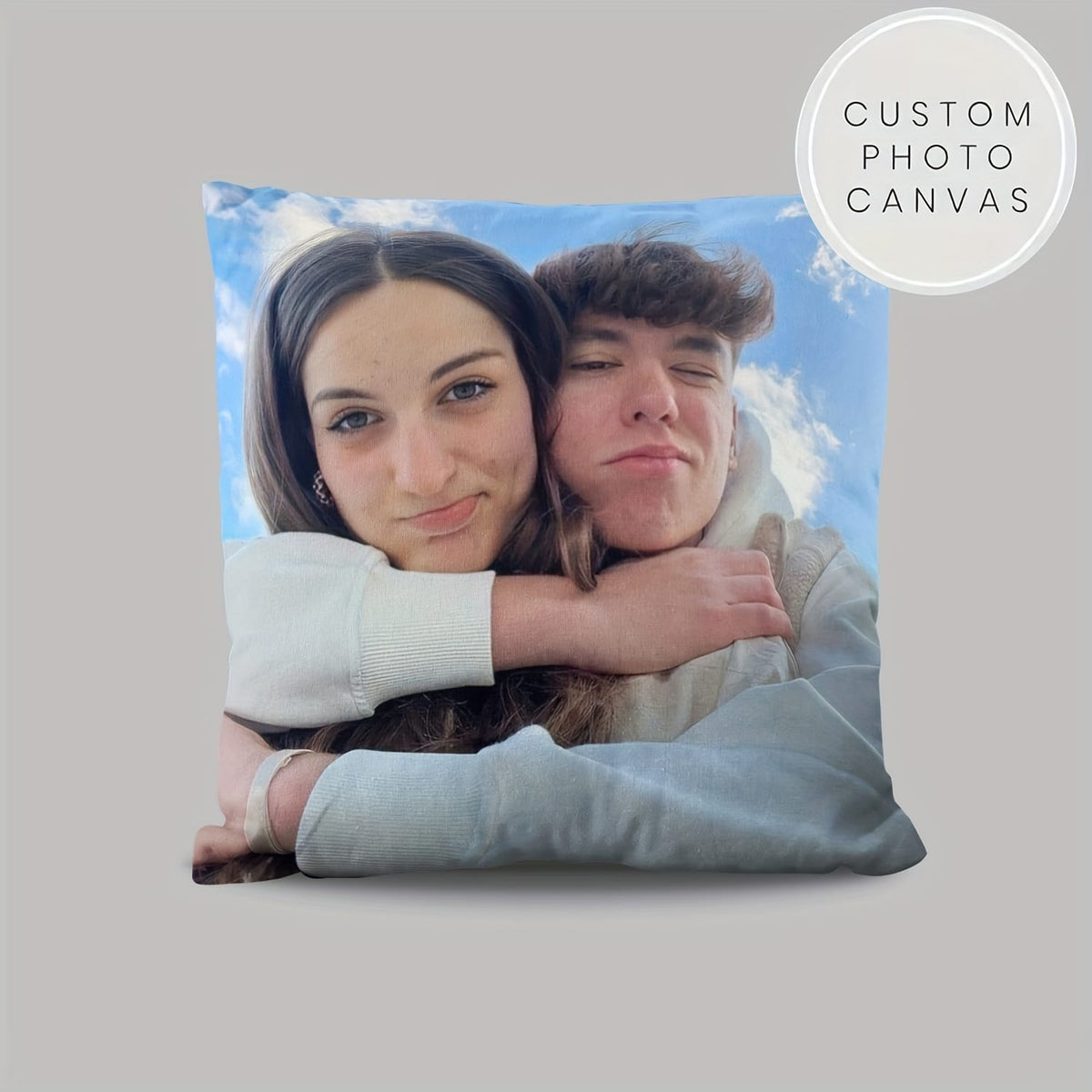 KissICON 45cm x 45cm (18" x 18") Personalized Photo Pillowcase Cherished Memories Modern Style Gift