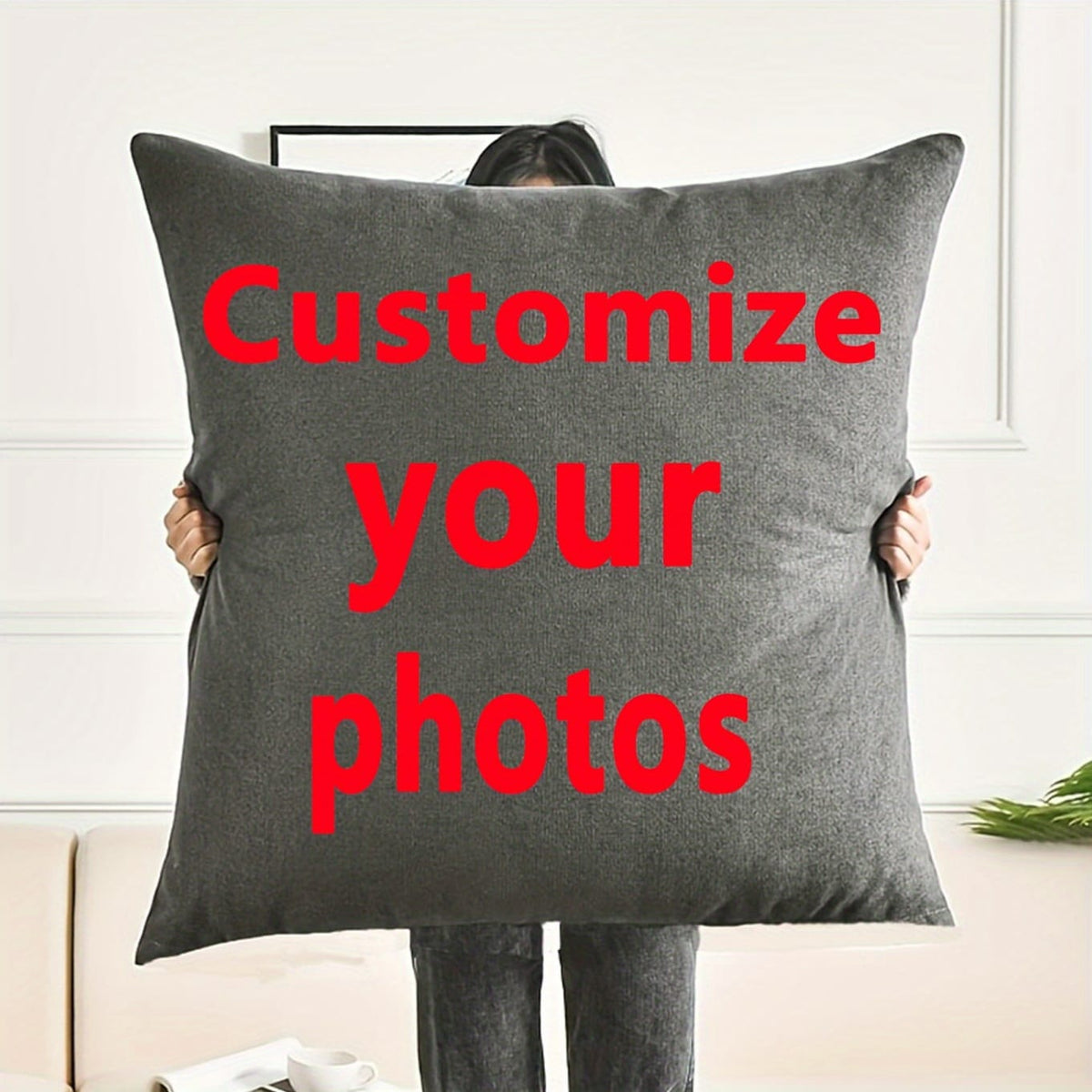 KissICON 45cm x 45cm (18" x 18") Personalized Photo Pillowcase Cherished Memories Modern Style Gift