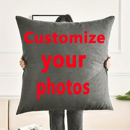 KissICON 45cm x 45cm (18" x 18") Personalized Photo Pillowcase Cherished Memories Modern Style Gift