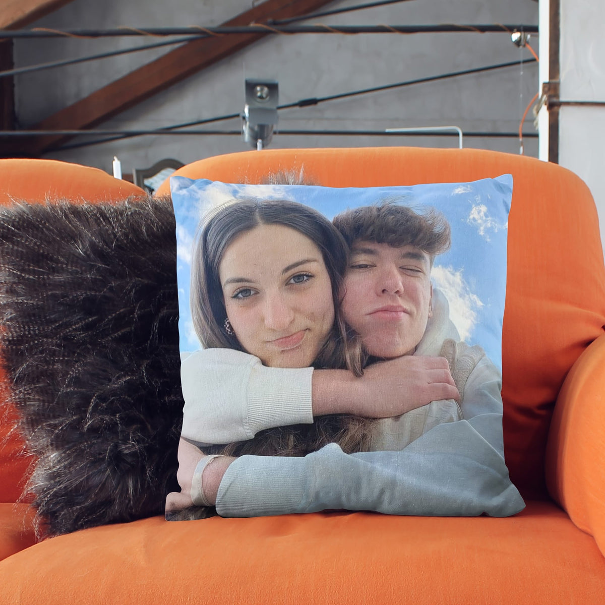 KissICON 45cm x 45cm (18" x 18") Personalized Photo Pillowcase Cherished Memories Modern Style Gift