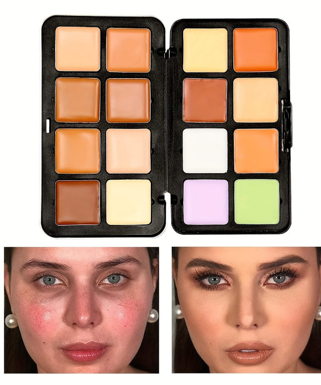 KissICON 460065 16color Matte Contour Conceal Palette