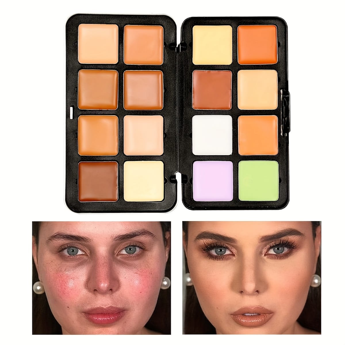 KissICON 460065 16color Matte Contour Conceal Palette