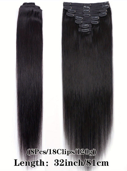 KissIcon Virgin Clip In Ext Straight 8Pcs 18Clips