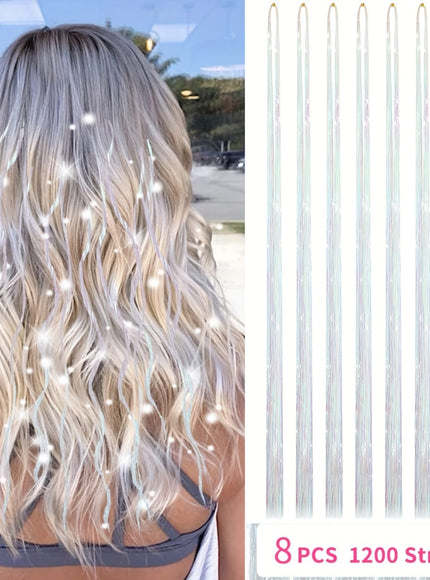 KissICON 48 Inch Silvery Hair Tinsel Kit