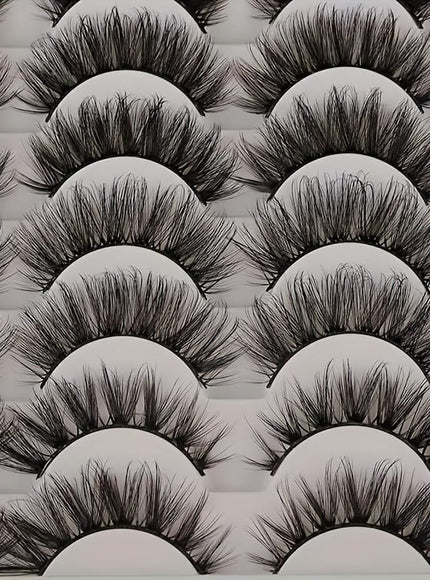 KissICON 48 Pairs Faux Mink Eyelashes KissIcon Mink Lashes 48 Pairs Fluffy Curl -