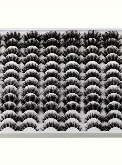 KissICON 48 Pairs Faux Mink Eyelashes KissIcon Mink Lashes 48 Pairs Fluffy Curl -