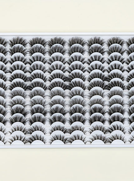 KissICON 48 Pairs Faux Mink Eyelashes KissIcon Mink Lashes 48 Pairs Fluffy Curl -