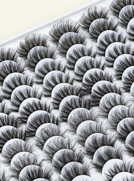 KissICON 48 Pairs Faux Mink Eyelashes KissIcon Mink Lashes 48 Pairs Fluffy Curl -