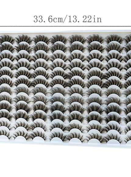 KissICON 48 Pairs Faux Mink Eyelashes KissIcon Mink Lashes 48 Pairs Fluffy Curl -