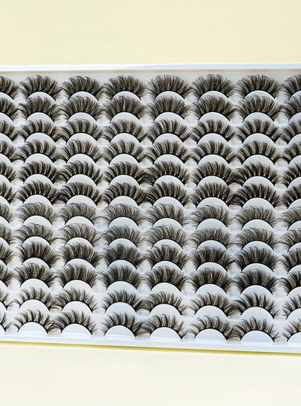 KissICON 48 Pairs Faux Mink Eyelashes KissIcon Mink Lashes 48 Pairs Fluffy Curl -