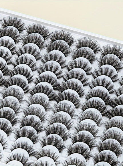 KissICON 48 Pairs Faux Mink Eyelashes KissIcon Mink Lashes 48 Pairs Fluffy Curl -