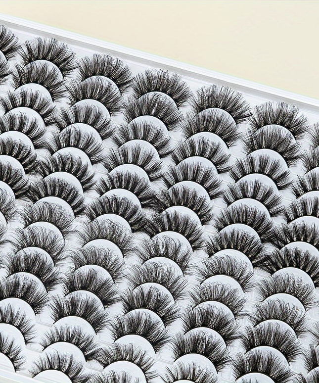 KissICON 48 Pairs Faux Mink Eyelashes KissIcon Mink Lashes 48 Pairs Fluffy Curl -