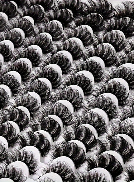 KissICON 48 Pairs Faux Mink Eyelashes KissIcon Mink Lashes 48 Pairs Fluffy Curl -