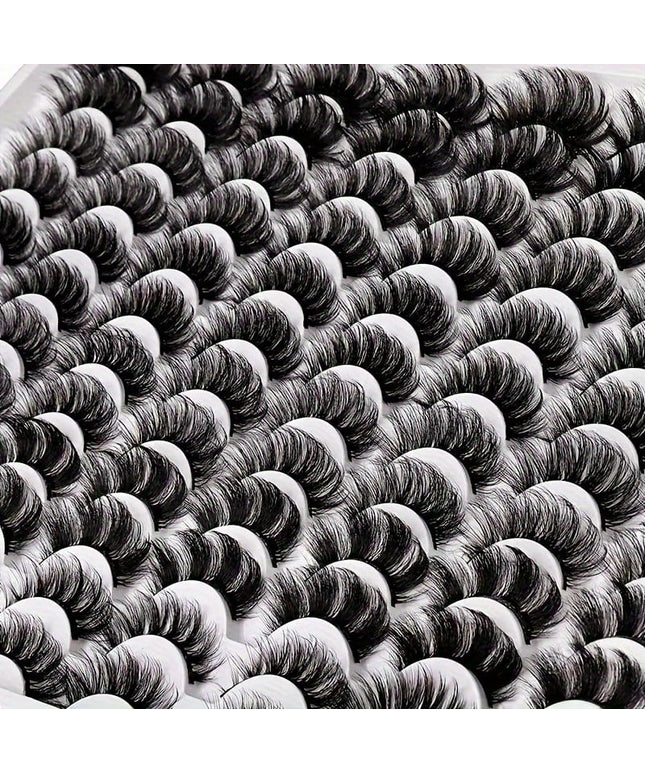 KissICON 48 Pairs Faux Mink Eyelashes KissIcon Mink Lashes 48 Pairs Fluffy Curl -