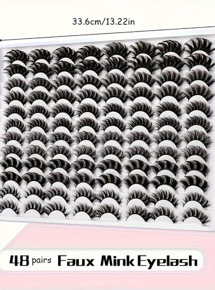 KissICON 48 Pairs With 6 Styles KissIcon Mixed Fluffy False Lashes 6 Styles -