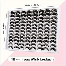 KissICON 48 Pairs With 6 Styles KissIcon Mixed Fluffy False Lashes 6 Styles -