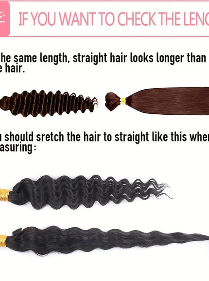 KissIcon Deep Wave Bulk Hair 50g Braiding Extensions